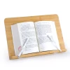 Unique Design Portable Sturdy 6 Level Adjustable Book Holder Tray  Wood Bamboo Book Holder Stand