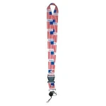 USA Flag Keychain Necklace Holder (48/600/CS)