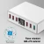 Import USB multi port qc3.0 fast charging 6 port mobile phone USB charger with display smart charger from China