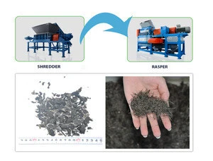 used rubber tires recycling shredding machines