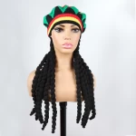 VAST wholesale women rasta knitted beret hats with dreadlock men fashion hats party christmas hats drop shipping