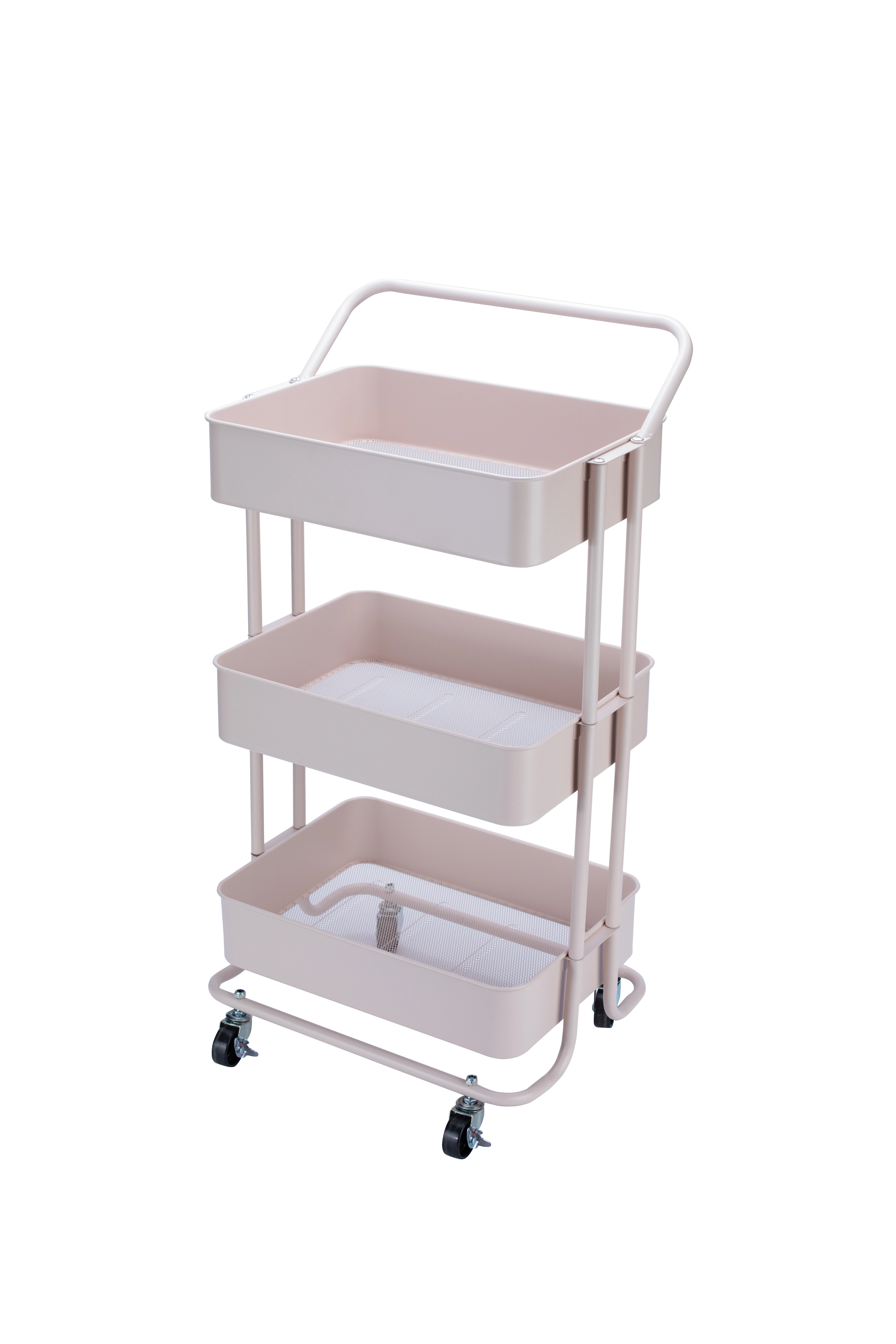Victory factory price 3-Tier Movable Organizer Kitchen Home Storage Rack Utility Rolling Trolley Cart 3-Tier Rolling Cart