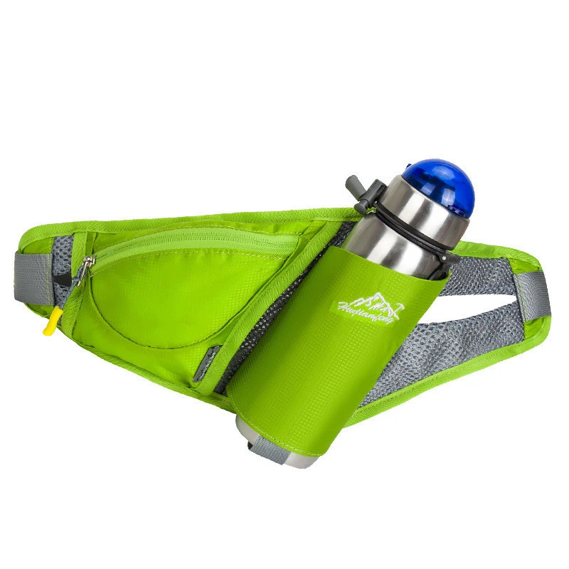waterproof belt running waist bag with bottle for promotion