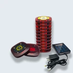 Waterproof wireless coaster pager system for restaurant guest calling coaster pager