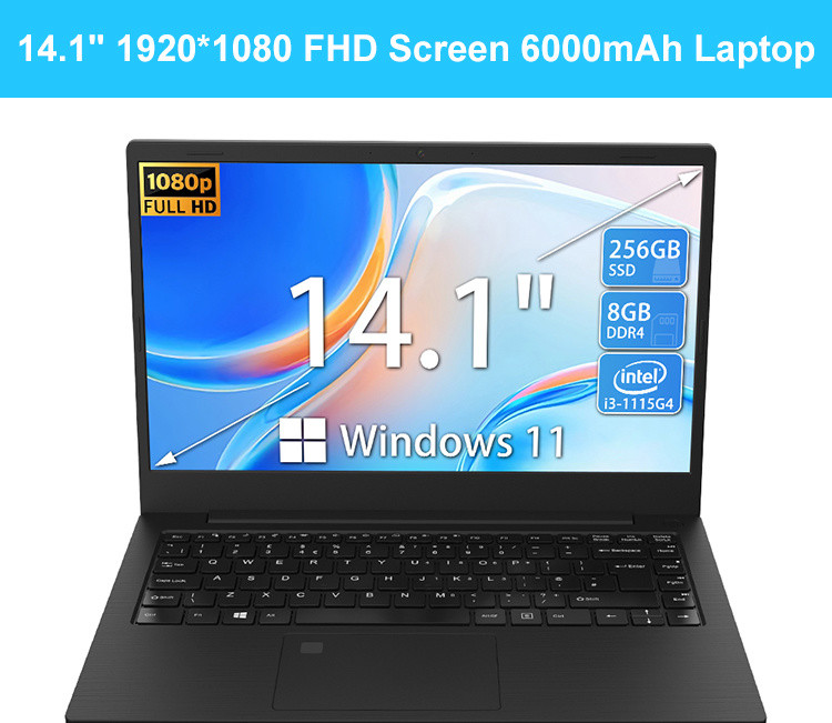Buy Wholesale 14.1 Inch Full Plastic Case Laptop Win11 I3-1115g4 6000ma ...