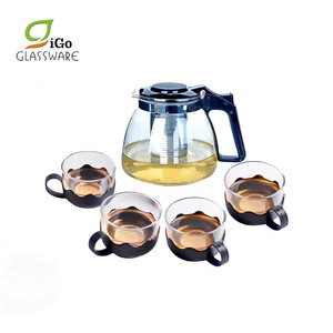 Wholesale 900ML Infuser Glass High Tea Tea Set With Cups