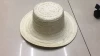 Wholesale Cheap Hot Selling Unisex Summer Palm Leaf Cowboy Boater Straw Hat Can Custom Ribbon