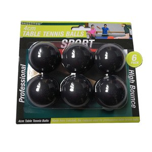 Wholesale cheap table tennis ball 40mm pp plastic colored black ping pong balls
