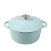 wholesale cookware set insulated food warmer Cast Iron Round Enamel Dutch Oven 6qt
