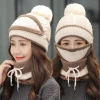 Wholesale Custom Lady Pom Beanie Sets Fashion Winter Hat 2020 Comfortable Warm Women Winter Hats For Women
