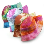 Wholesale Customized Fisherman Hat Unisex Tie Dye Bucket Hat Outdoor Colorful Wholesale Bucket Hats
