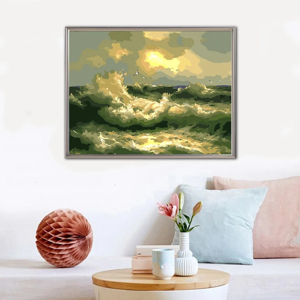 Wholesale Diy Gift Acrylic Landscape Paint Diy Painting By Number