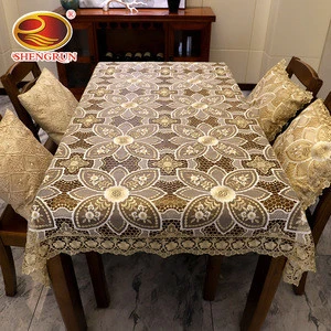 Wholesale embroidery table cloth with four-leaved clover