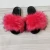 Import wholesale  Fashion Furry  Slippers Slides Outdoor Faux Fox Fur Slippers for Women from China