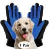 Wholesale five finger pet deshedding cleaning grooming gloves mitt dog dog grooming supplies
