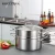 Import Wholesale German Tri Ply Stainless Steel Kitchen Cooking Food Pan Three-layer Steamer Pot from China