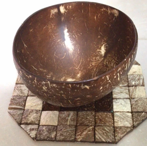 wholesale handmade coconut shell bowl natural