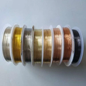 Wholesale high quality 0.3mm silver &amp; gold color retention brass jewelry wire