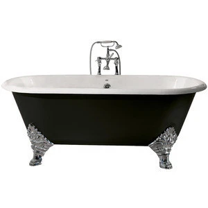 wholesale hot tubs antique tin Claw foot bathtubs with black color