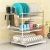 Import Wholesale kitchen three-tier luxury high capacity dish rack with drip tray from China