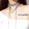 Wholesale Latest High Quality Rhinestone Layered Choker Necklace For Women
