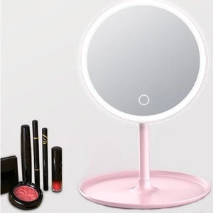 Wholesale LED Lighted Magnifying Mirror Makeup Mirror with Light Touch Screen Switch