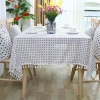 wholesale linen Blended cover table linen tablecloth printed floral wedding party tablecloths