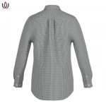 Wholesale Long Sleeve Man Shirt 100% Cotton Small Gingham Breathable Formal Shirts