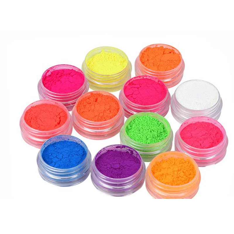 Wholesale Multi purpose UV reactive Neon glow pigment Fluorescent pigment powder for Nail craft project epoxy resin