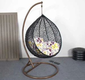 Wholesale Outdoor Round Rattan Swing Hanging Egg Chair