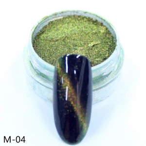 wholesale Pink to Color change chrome Chameleon 3D cat eye magnetic nail art pigment