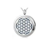 Wholesale sacred geometry flower aromatherapy diffuser  jewelry 316L stainless steel aroma essential oil diffuser necklace