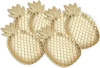 Wholesale SilverArt Gold Pineapple Coasters Set of 4 Metal drink glass mat for party dinner set drinking glass mat custom design
