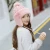 Import wholesale women acrylic wool winter knitting hat ribbed skully snow hat pom pom hemp beanie with earflap tuque from China