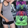 Wholesale womens seamless fitness tank top cross back camisole