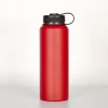 Wide Mouth 40 Ounce Vacuum Insulated Stainless Steel Water Bottle Termos Silicone Wholesale Flex Straw Lid Top Cap 1000ml 18o