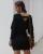 Import Winter and Autumn Sexy Elegant Knit Open back V-neck Long Sleeve Women Sweater Dress with Belt from China