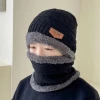 Winter Warm Knitted Hat  Winter Riding Outdoor Ski Hood Ear Protection Warm Hat scarf set Earmuffs Hat