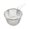 Wire Mesh Frying Basket Strainer Quality Foldable Round Fry Basket Stainless Steel Round Fryer Basket