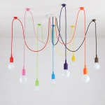 Without Bulb Small Spider Silica Light Hanging Chandeliers Lights Modern Lighting Pendant Lamp