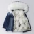 Import Women coat Winter Jeans Short European Denim Jacket With raccoon Fur Collar fox fur lining Coat from China