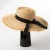 Import Women Men Straw Visor Sun Hat Girls Beach Hat With Black Ribbon from China