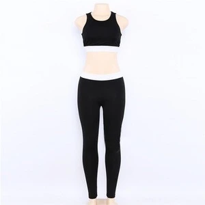 Women Sexy High Waits Yoga Bra Top and Pants Leggings 2sets Wholesale Workout Gym Fitness Sportswear Yoga Sets Sportswear