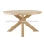 Import wooden modern design round shape teak wood with solid wooden base dining table from India