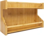 Wooden Spice Rack Wooden storage rack for seasoning jars, herbs, sauce bottles - wall-mounted, expandable kitchen wooden rack