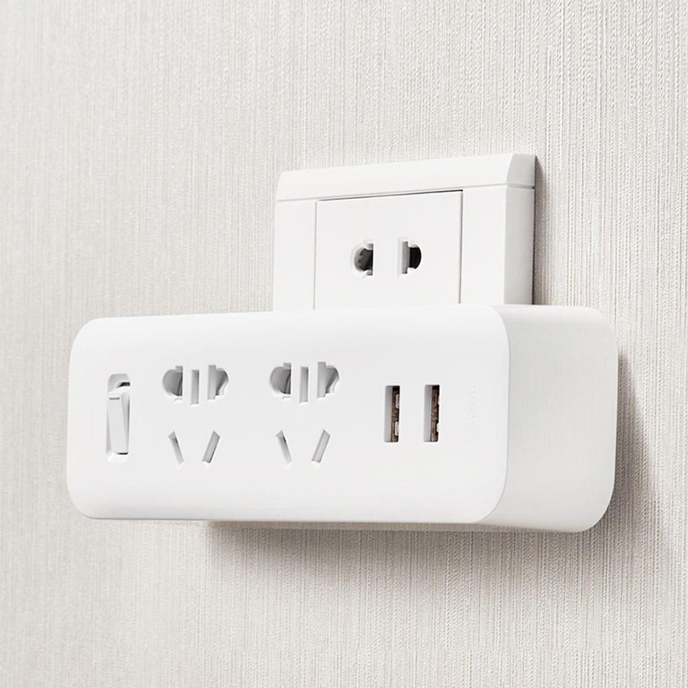 Xiaomi Mijia On-Wall Power Strip Converter Socket with 2 USB Quick Charge Port Plug