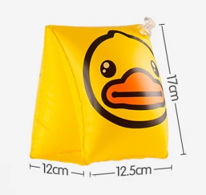 Yellow duck baby bath swim arm ring pool Float arm band PVC kids inflatable sleeves water Inflatable swimming armbands