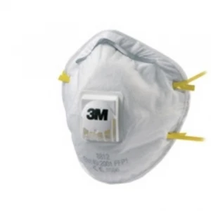 3M 8812 FFP1 Cup-Shaped Valved Dust/Mist Respirator Pack of 10 masks
