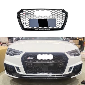 Free shipping Audi RS4 style grill fit for A4 S4 B9 2017-2019 modification honeycomb rs4 grill