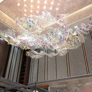 Custom Large Giant Modern Lobby LED Chandelier